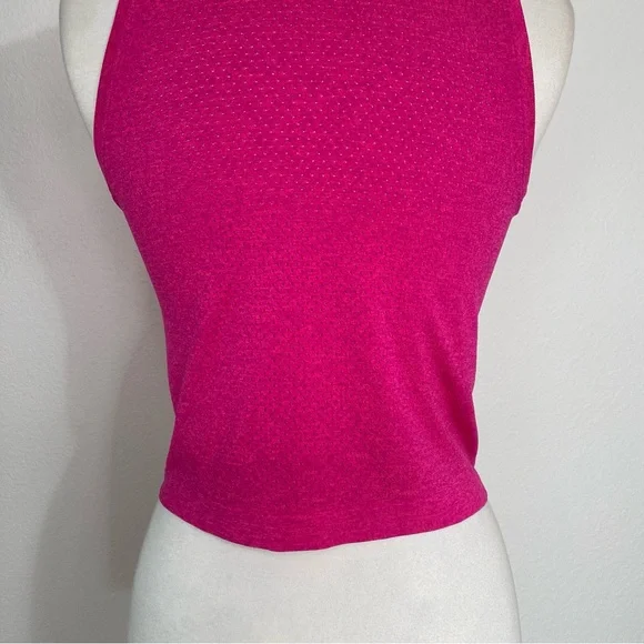 Lululemon Limited Seawheeze Fuchsia Swiftly Breathe Crop Tank Top Size 4 Running - Picture 8 of 14